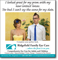Ridgefield Family Eye Care Prom ad