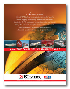 "K" Line mazazine ad